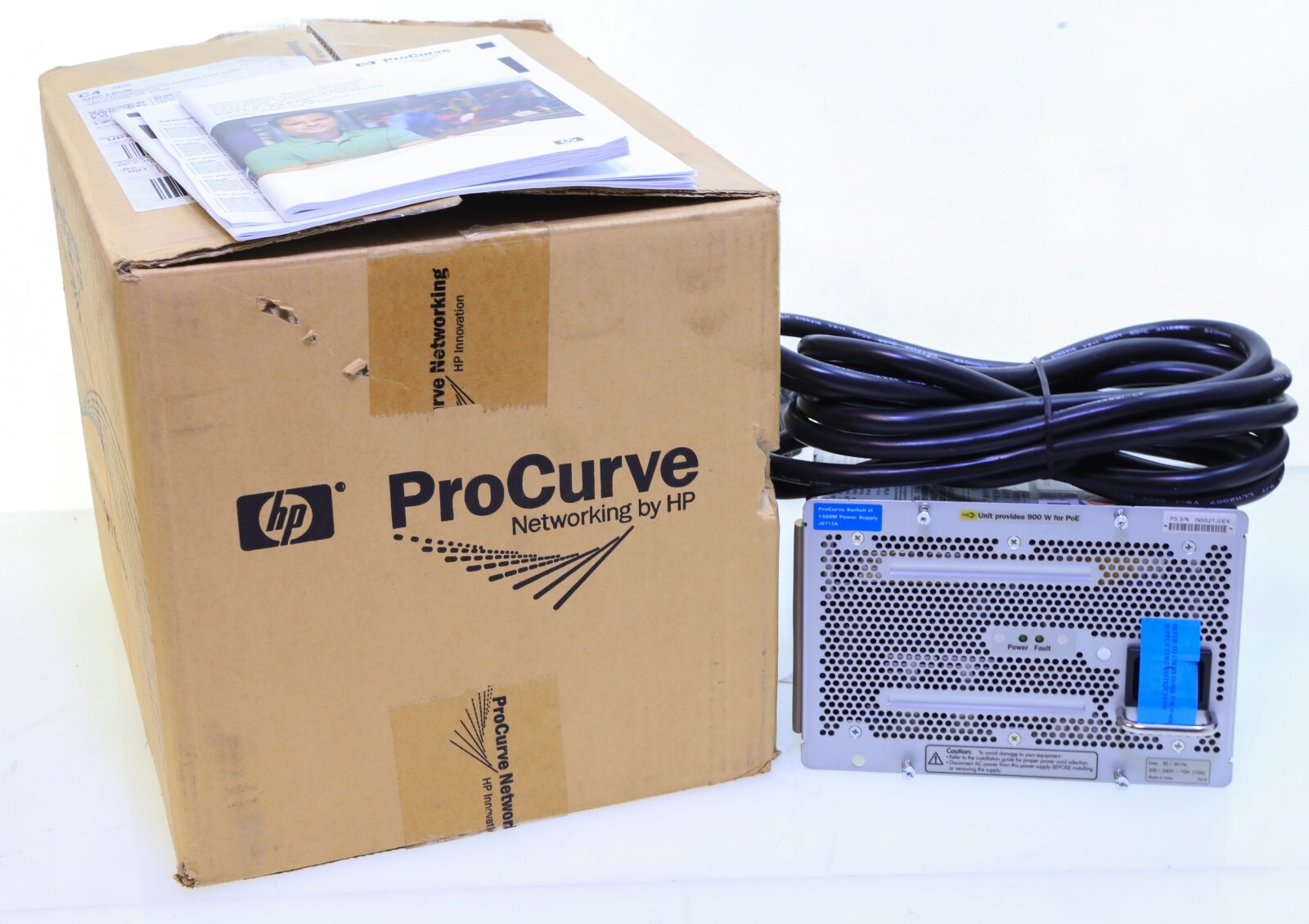 HP J8713A ProCurve Switch ZL 1500W Power Supply, 900W for PoE & Cable New in Box