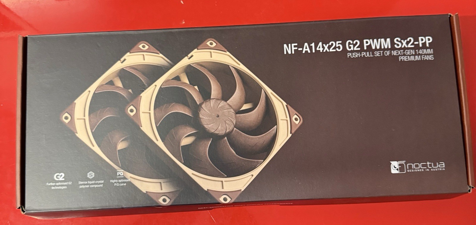 Noctua NF-A14x25 G2 PWM 140mm PC Case Radiator Fans 3-Pack Sx2-PP