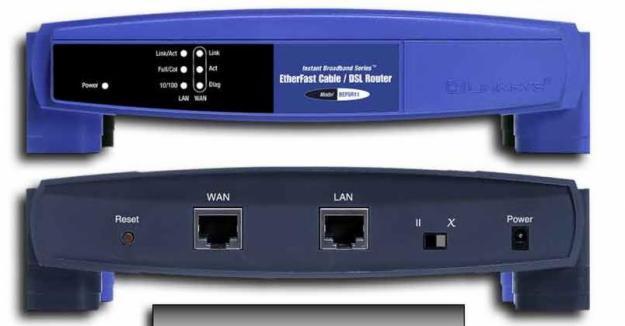 LINKSYS BEFSR11 1-Port Cable/DSL Router 1 x 10Mbps WAN Ports - Incl PSU