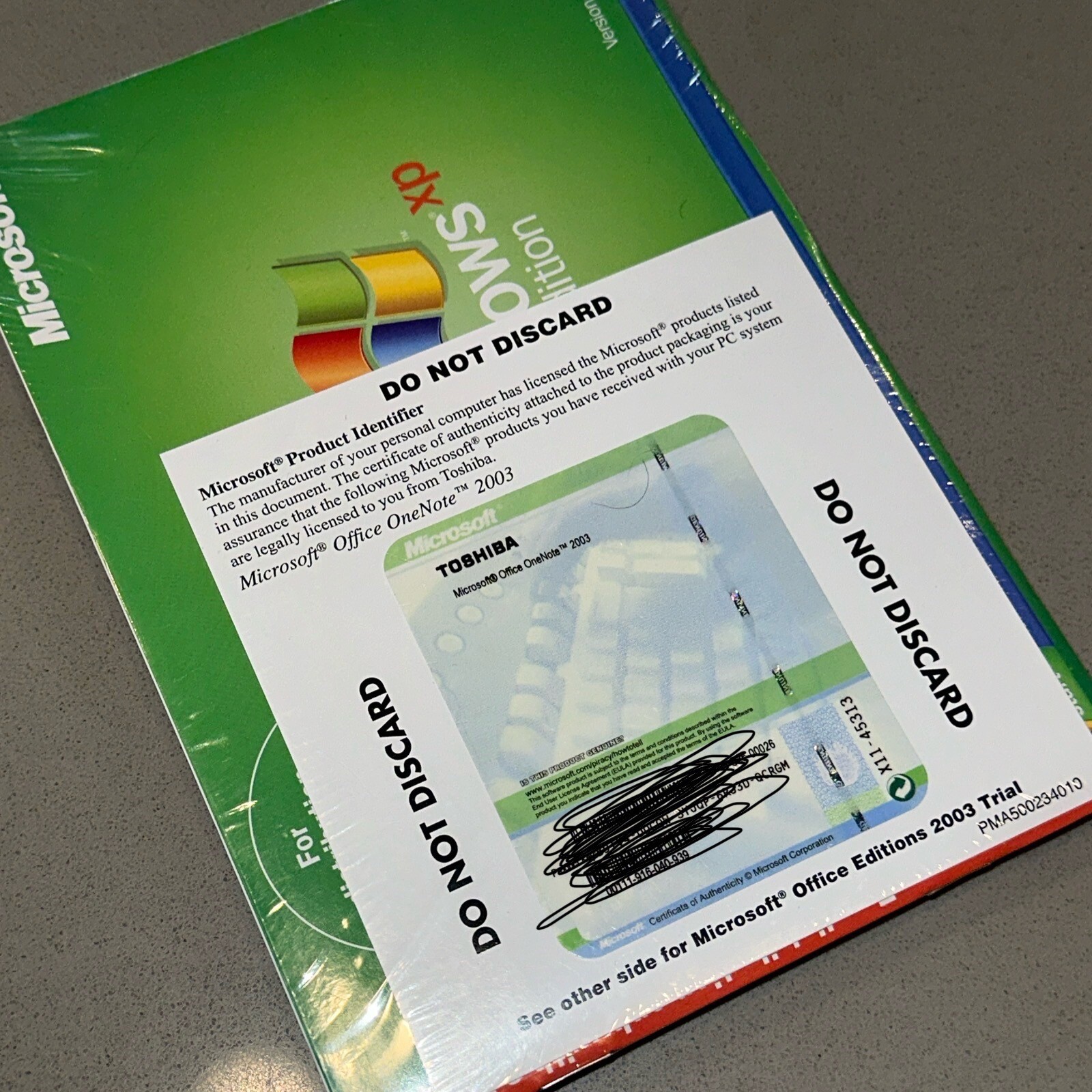 TOSHIBA Sat. M45 Recovery DVD Package NEW SEALED Microsoft Version 2002