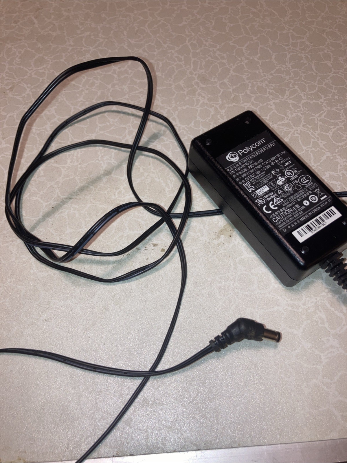 POLYCOM PSC18U-480 VoIP Phone A/C Switching Power Supply 48V Without Power Cable