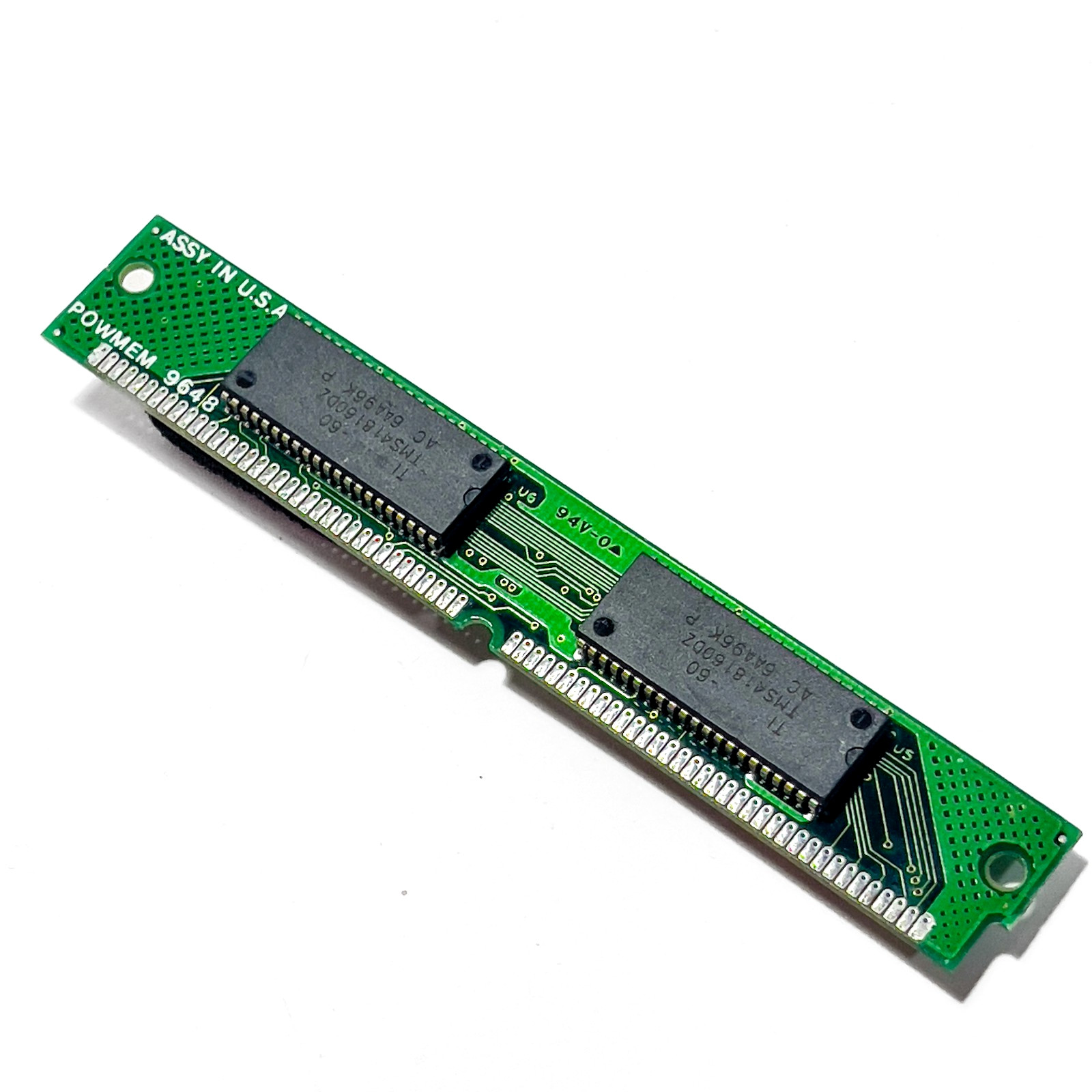 Powmem 9648 8MB 72-Pin SIMM EDO RAM 2Mx32 60ns Memory Card w/ TI TMS418160DZ-60