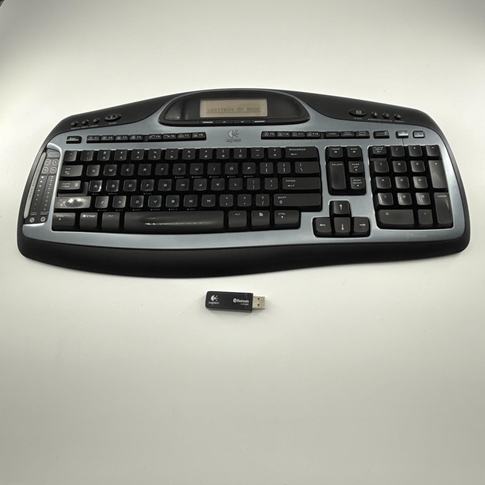 Logitech MX5000 Wireless Keyboard, Bluetooth Dongle- Tested