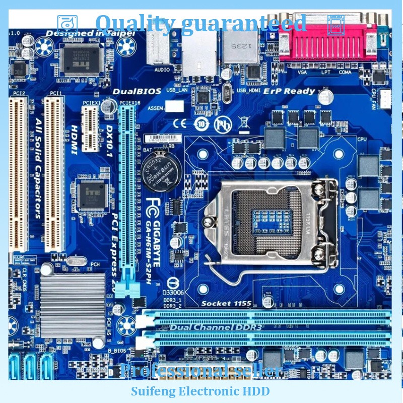 Gigabyte GA-H61M-S2PH LGA1155 Intel Core i7 i5 i3 Pentium Celeron DDR3 HDMI 1.4