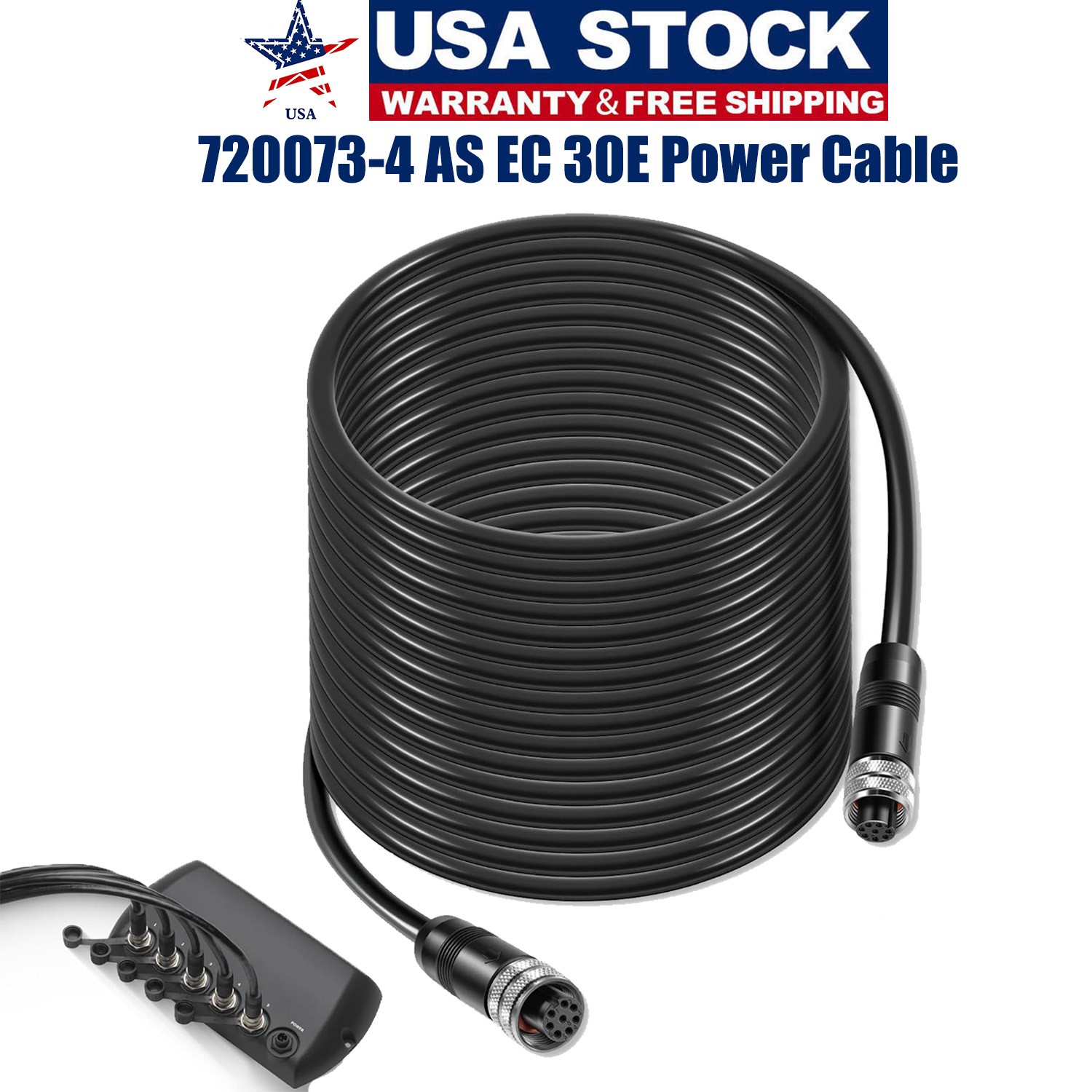 30 Feet 720073-4 Ethernet Cable AS EC 30E for Humminbird for Helix, APEX, SOLIX
