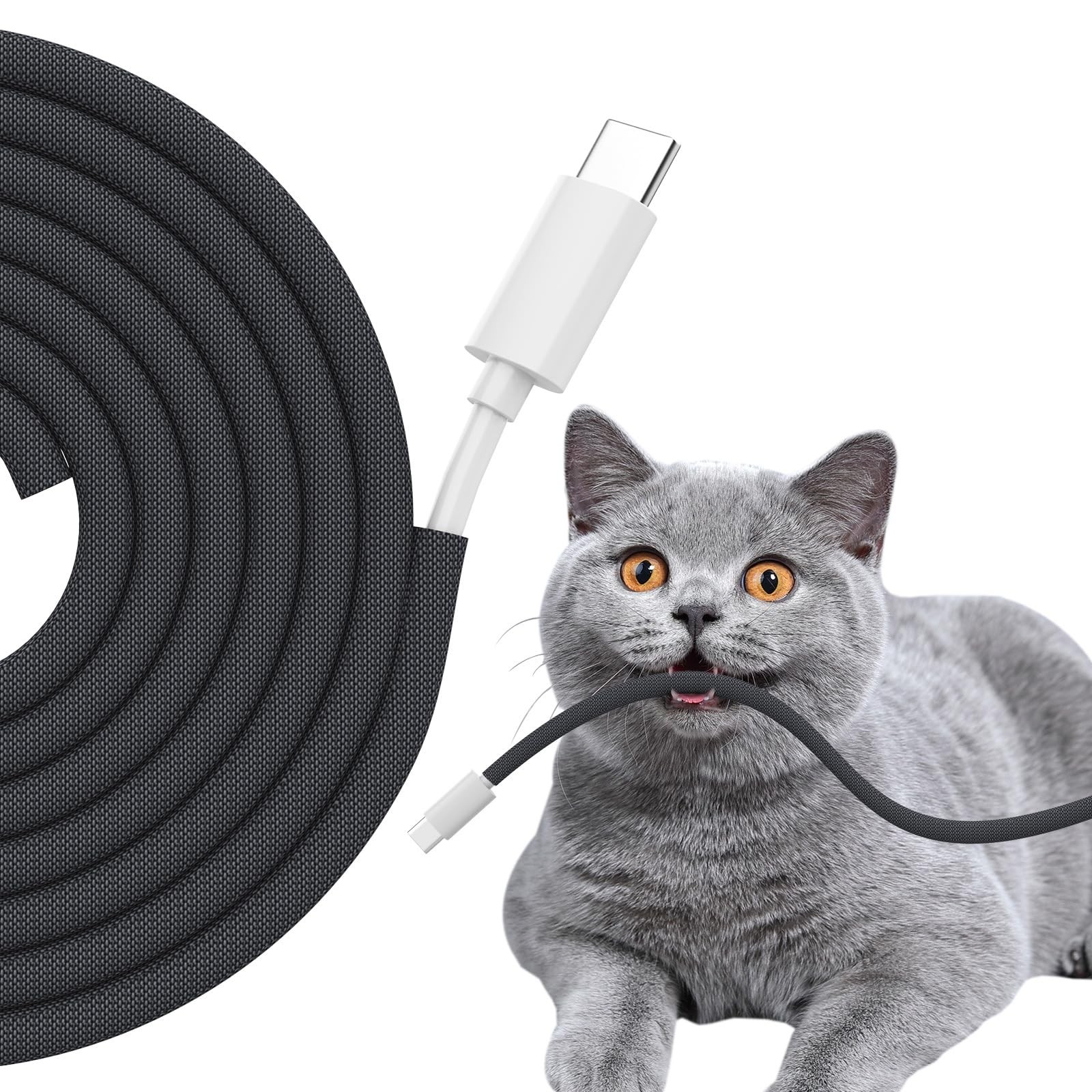 Cord Protectors from Pets No Chew, 10ft Wire Protector Cord Covers for Pets, ...
