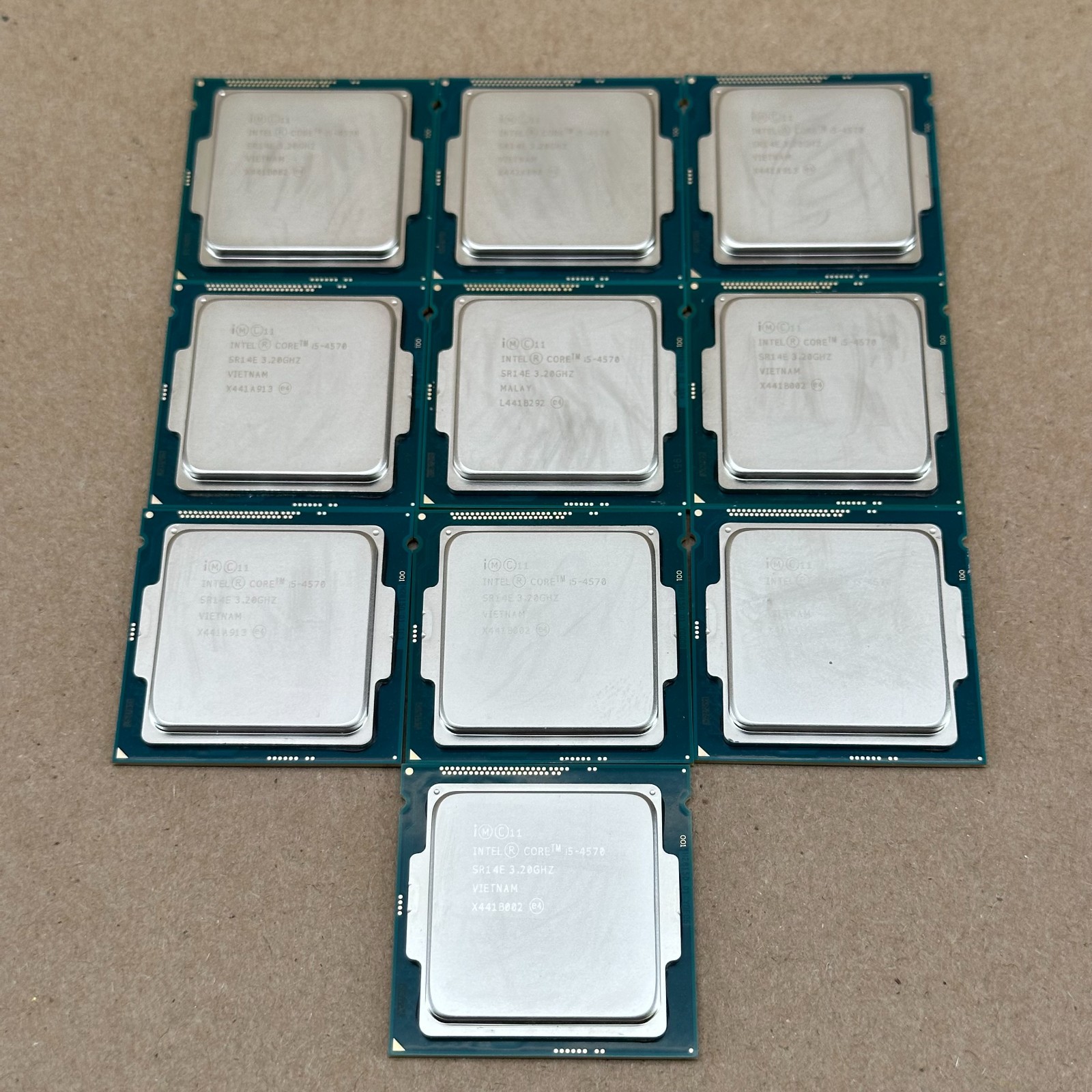 Lot of 10 Intel Core i5-4570 3.20GHz Quad-Core LGA1150 Desktop CPU Processors
