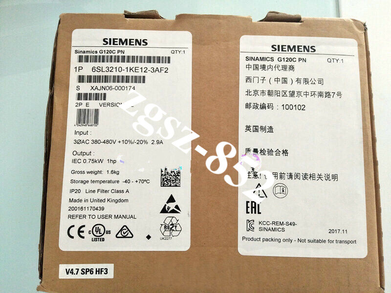 1 pcs SIEMENS 6SL3210-1KE12-3AF2 FEDEX DHL
