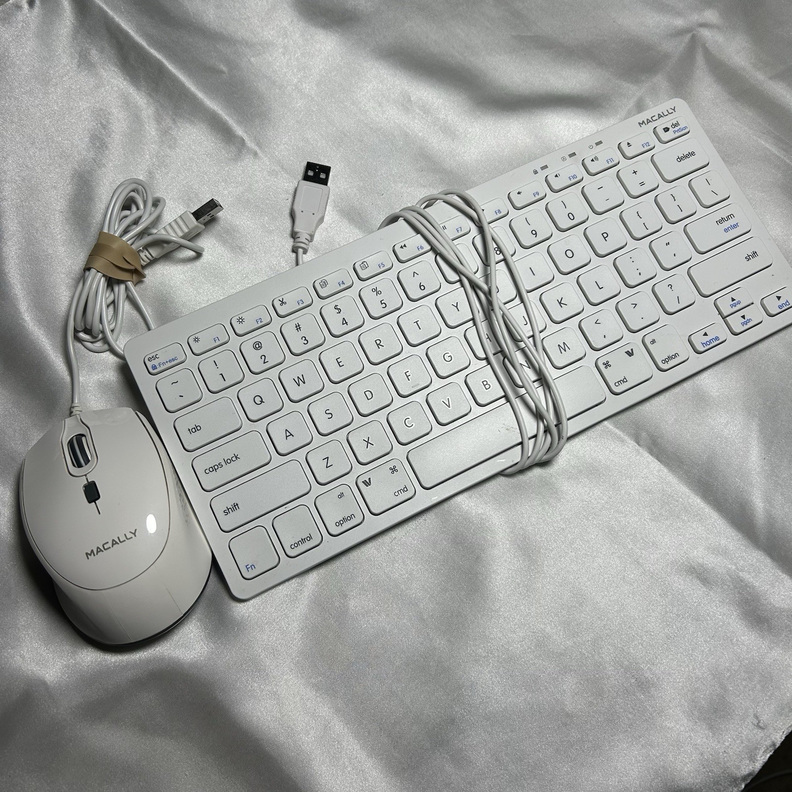 Macally Wired USB Keyboard and Mouse Set - Mac Compatible Tested & Working