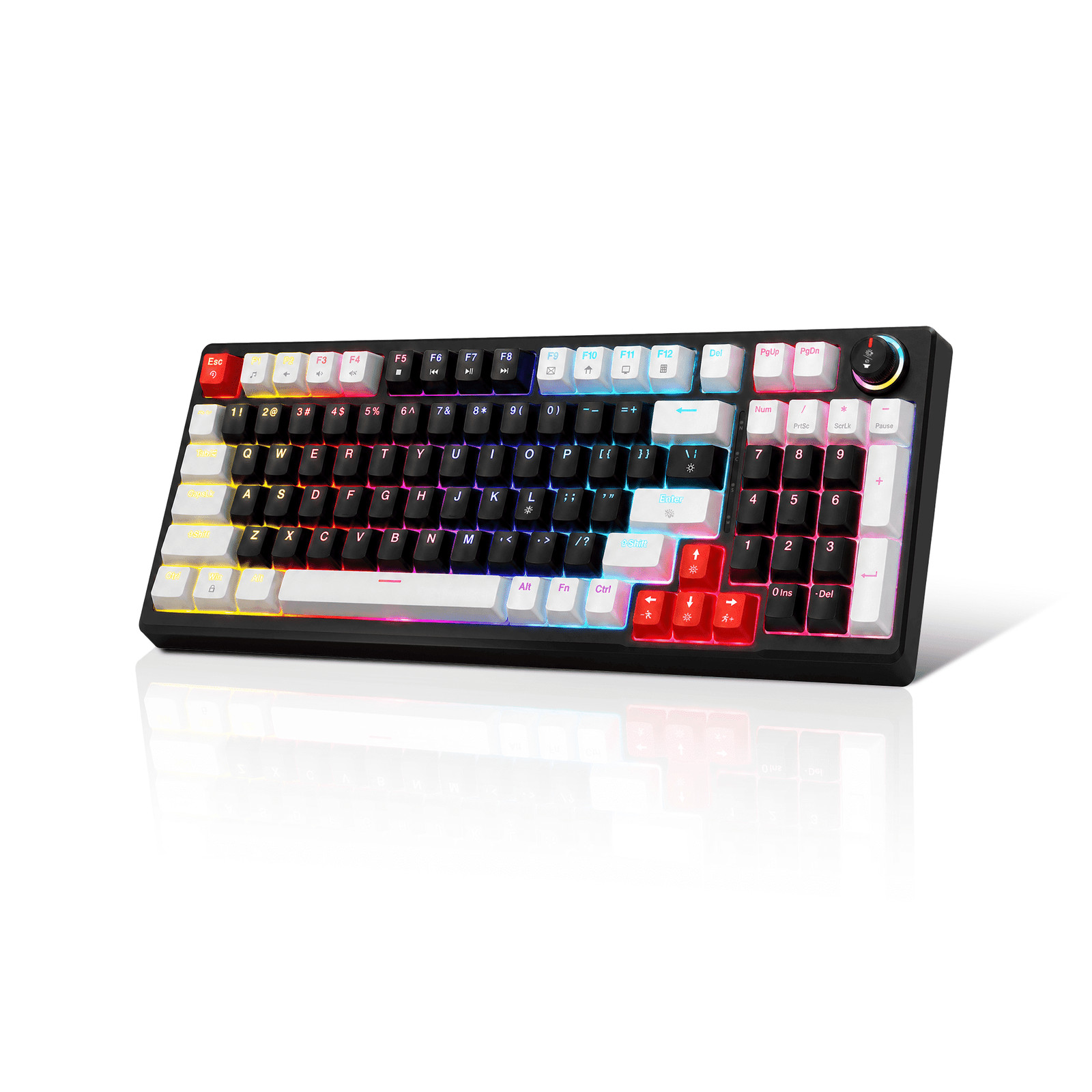 98-Key Mechanical Gaming Keyboard Blue Switch RGB LED Backlit Wired Compact PC