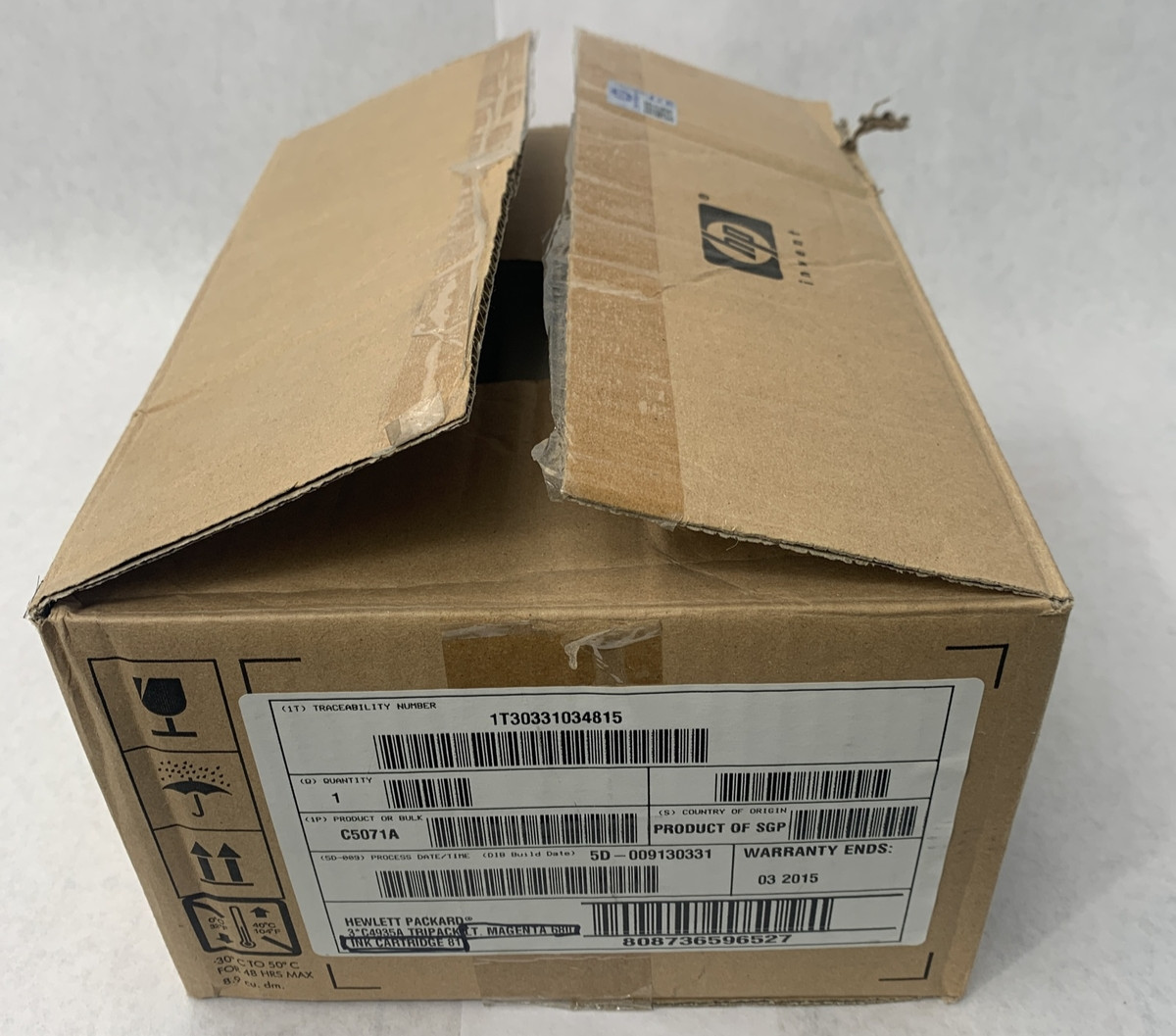 2x HP 81 Light Magenta Ink Cartridge C4935A Genuine New OEM 2015 SHIP FREE