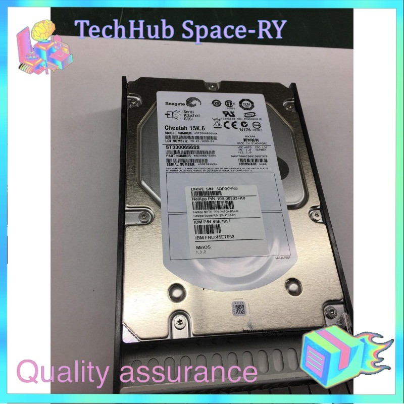 NetApp X410A-R5 108-00232 ST3300656SS 300G 15K SAS Hard Drive