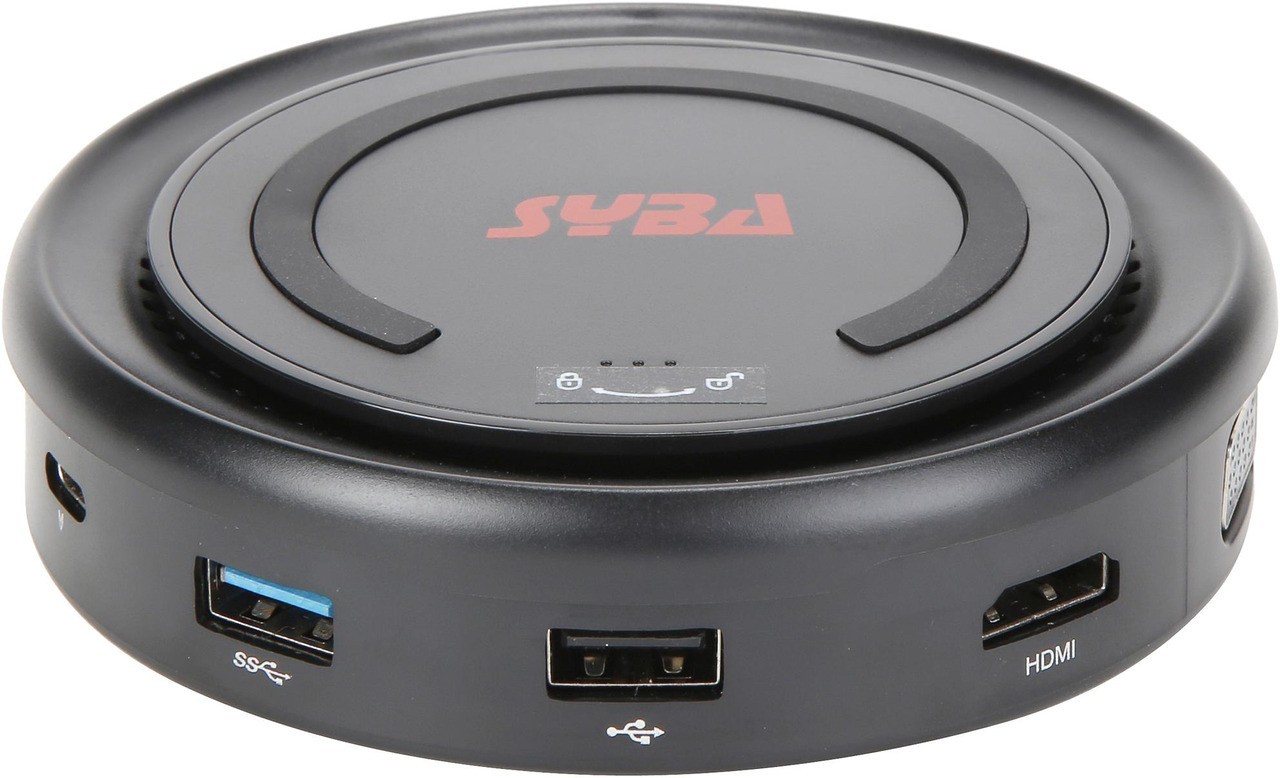 SYBA 6-in-1 USB 3.1 Gen 1 Type-C Hub Docking Station - Detachable QI Wireless Ch