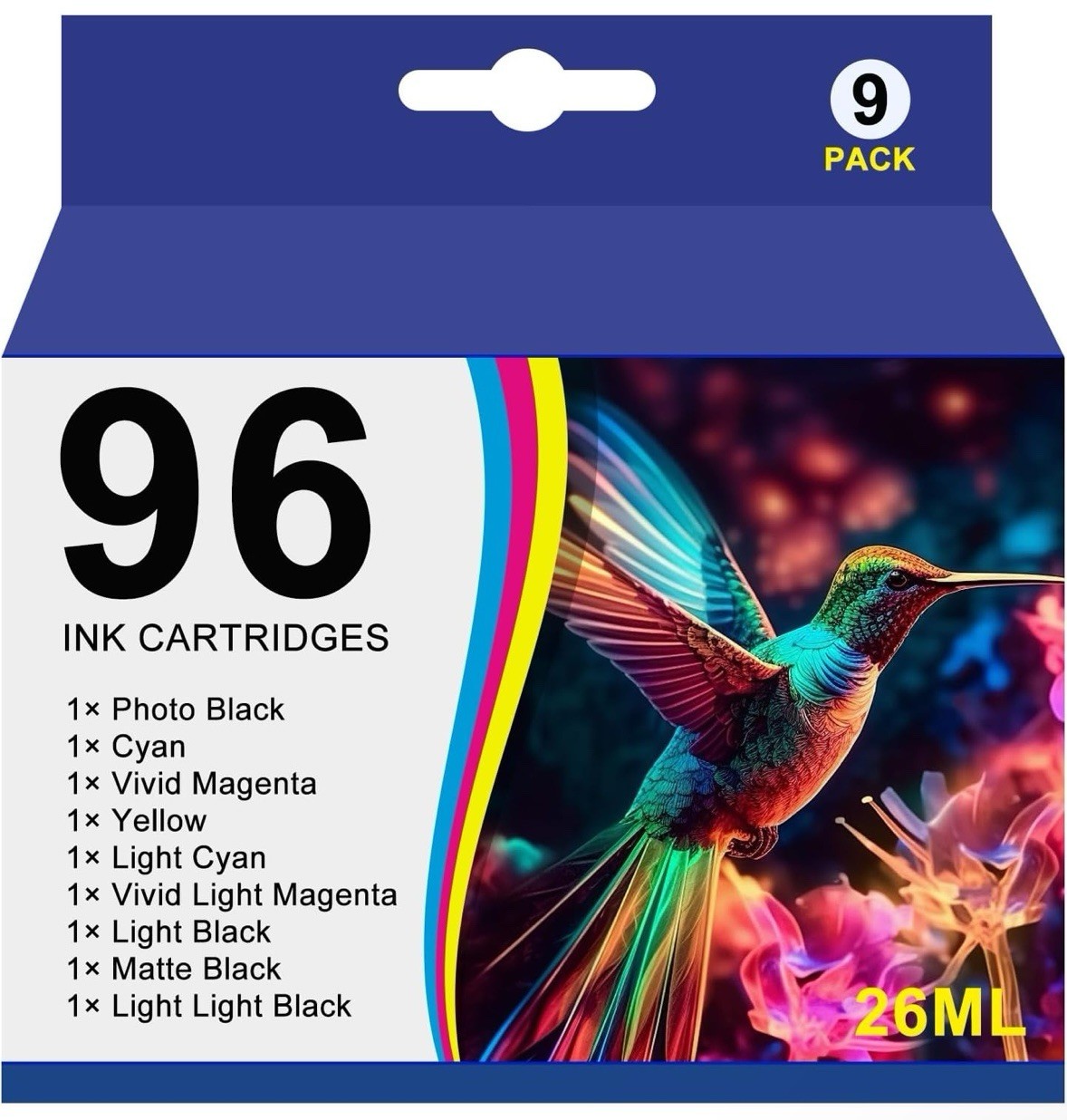 T096 96 Ink Cartridge Replacement for T0961 T0962 T0963 T0964 T
