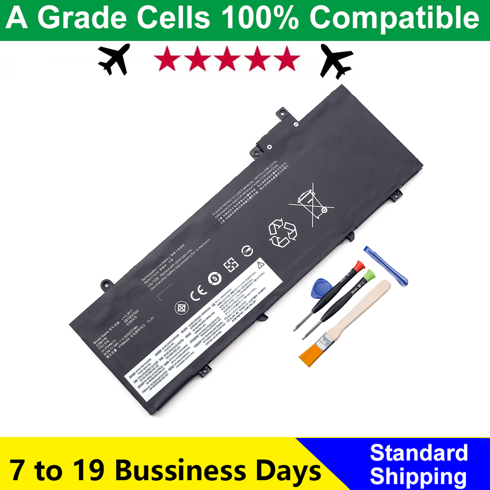 57Wh 01AV478 Battery For Lenovo ThinkPad T480s 01AV479 01AV480 L17L3P71 L17M3P71