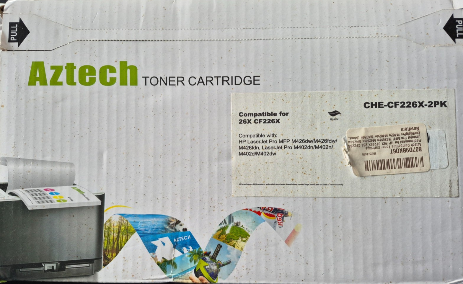2 Pack Compatible Toner Aztech CHE-CF226X-2PK Black CF226X (26X)for HP M402/M426