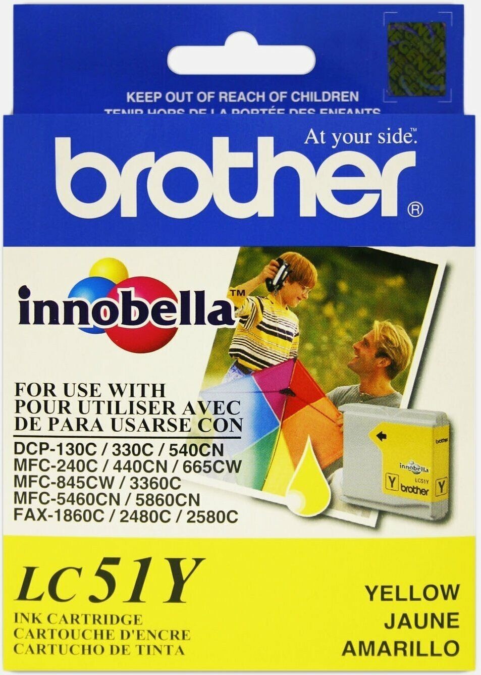 NEW GENUINE Brother LC51Y Yellow Ink Cartridge (Brother LC-51Y) LC51