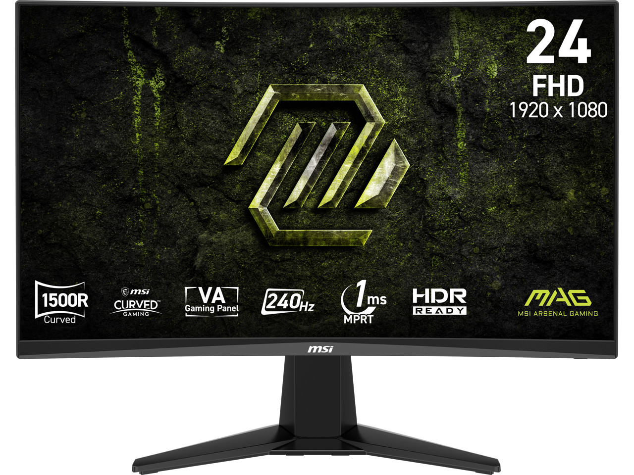 MSI 24 inch Full HD 240Hz FHD AMD FreeSync Premium Curved Gaming Computer