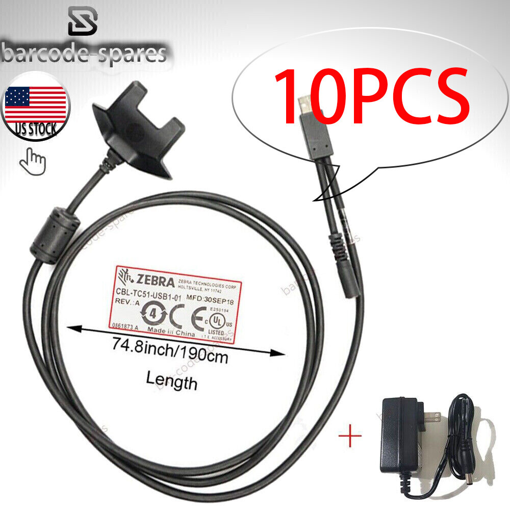 10PCS USB Client Comm & Power Cable Charging of for TC70 TC75 TC72