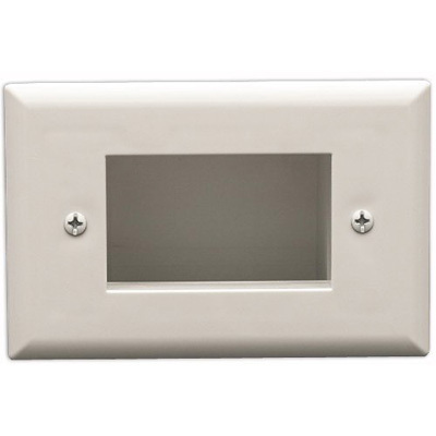 Datacomm Electronics 45-0009-WH Easy Mount Recessed Low Voltage Cable Plate S...