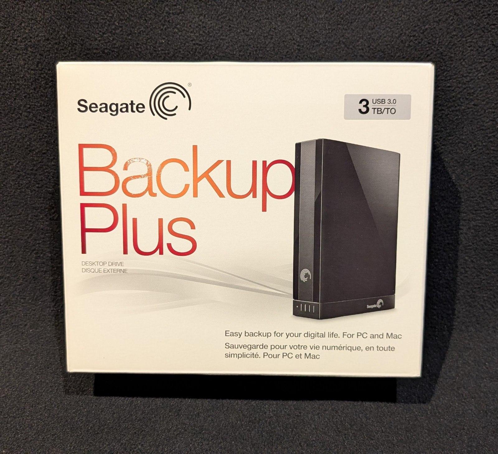 NEW Seagate 3TB Backup Plus 3.0 USB External Desktop Drive STCA3000600 PC MAC