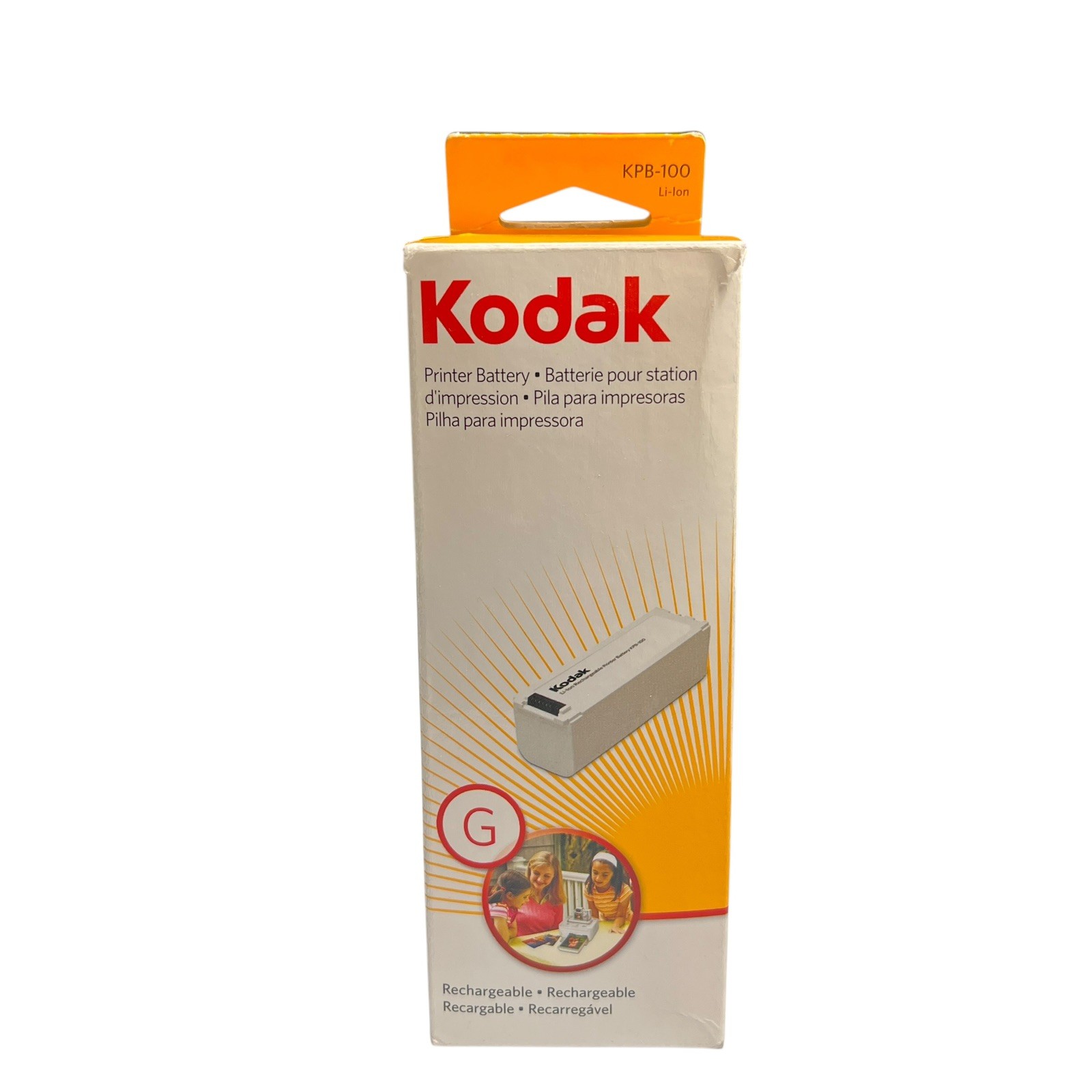 Kodak Rechargeable Printer Battery KPB-100 NEW IN BOX W MANUAL & WARRANTY PAPERS
