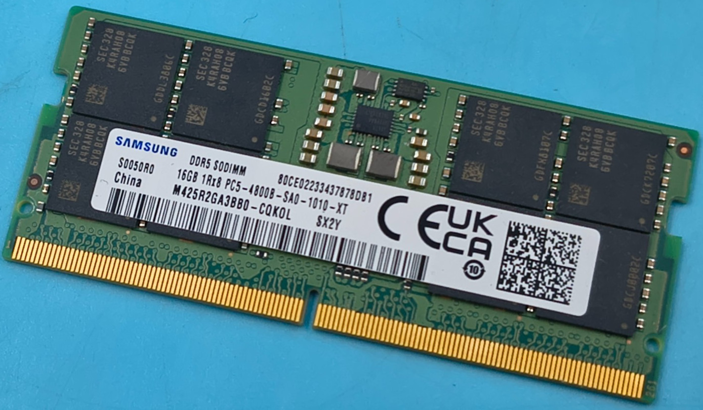 Samsung 16GB 1Rx8 PC5-4800B DDR5 SODIMM Memory RAM M425R2GA3BB0-CQK0L