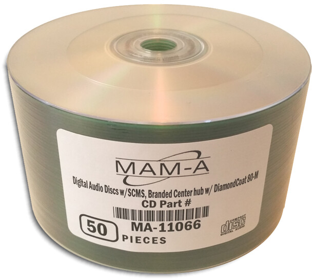 100-Pak DIGITAL-AUDIO CDR-DA 80-Min CD-Rs by MAM-A (Mitsui)  Mitsui 11066