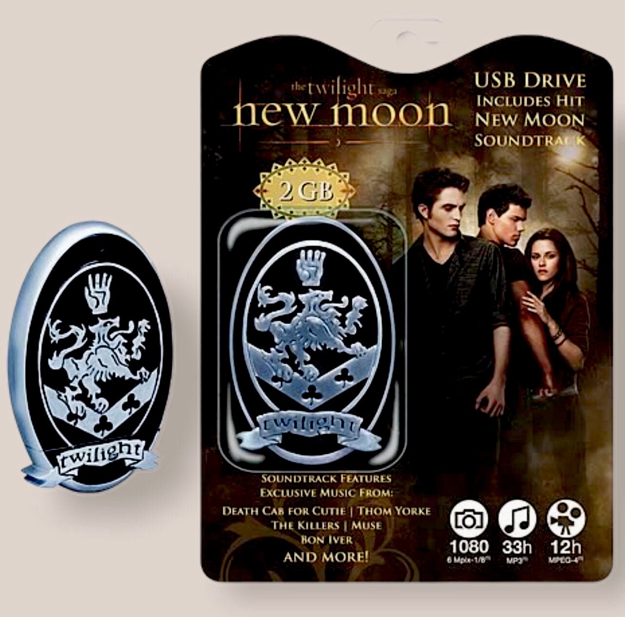 Twilight Saga Cullen Crest USB Preloaded  w/ New Moon Soundtrack BRAND NEW