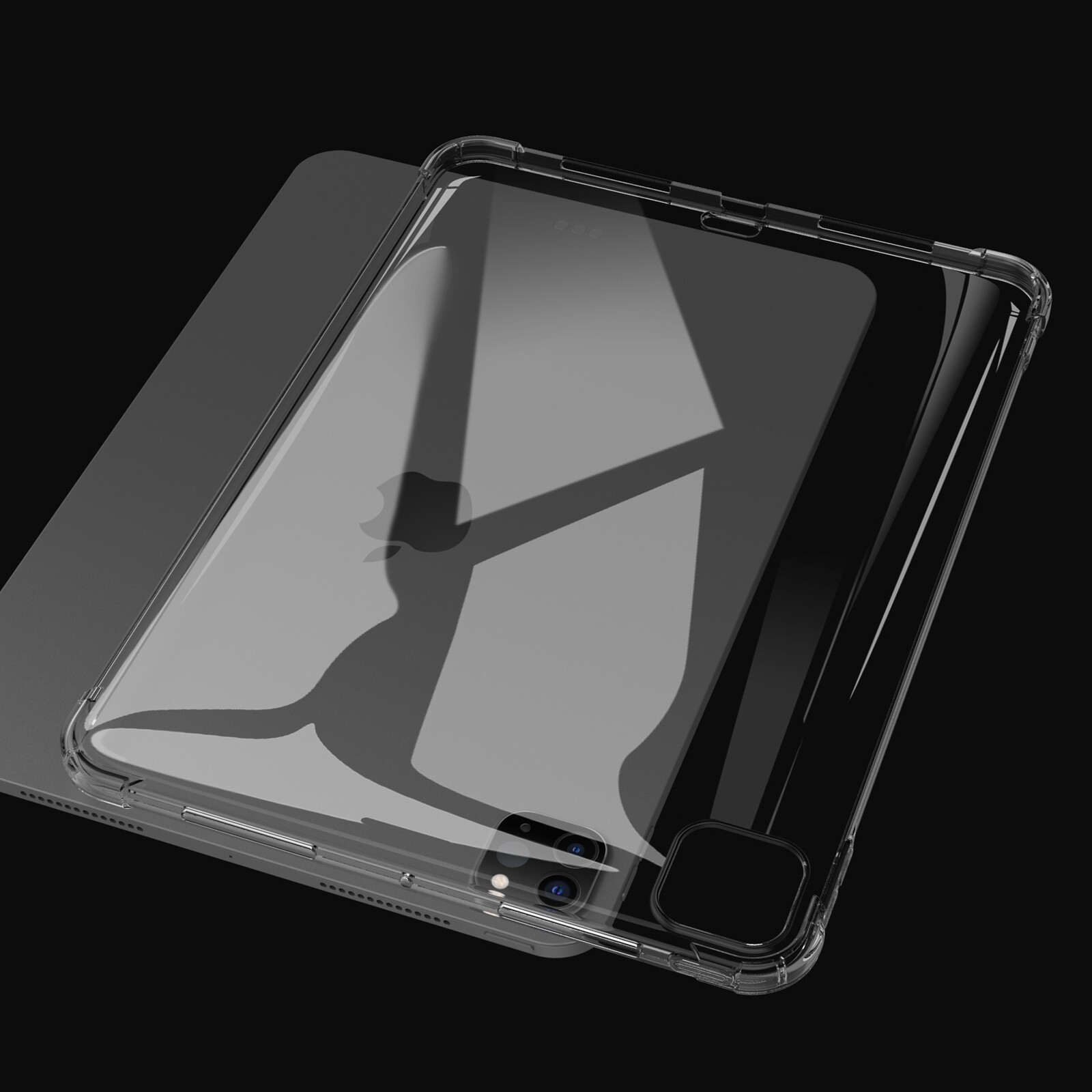 For iPad Pro 11inch 13inch 2024 Shockproof Clear TPU Back Case Ultra Slim Cover