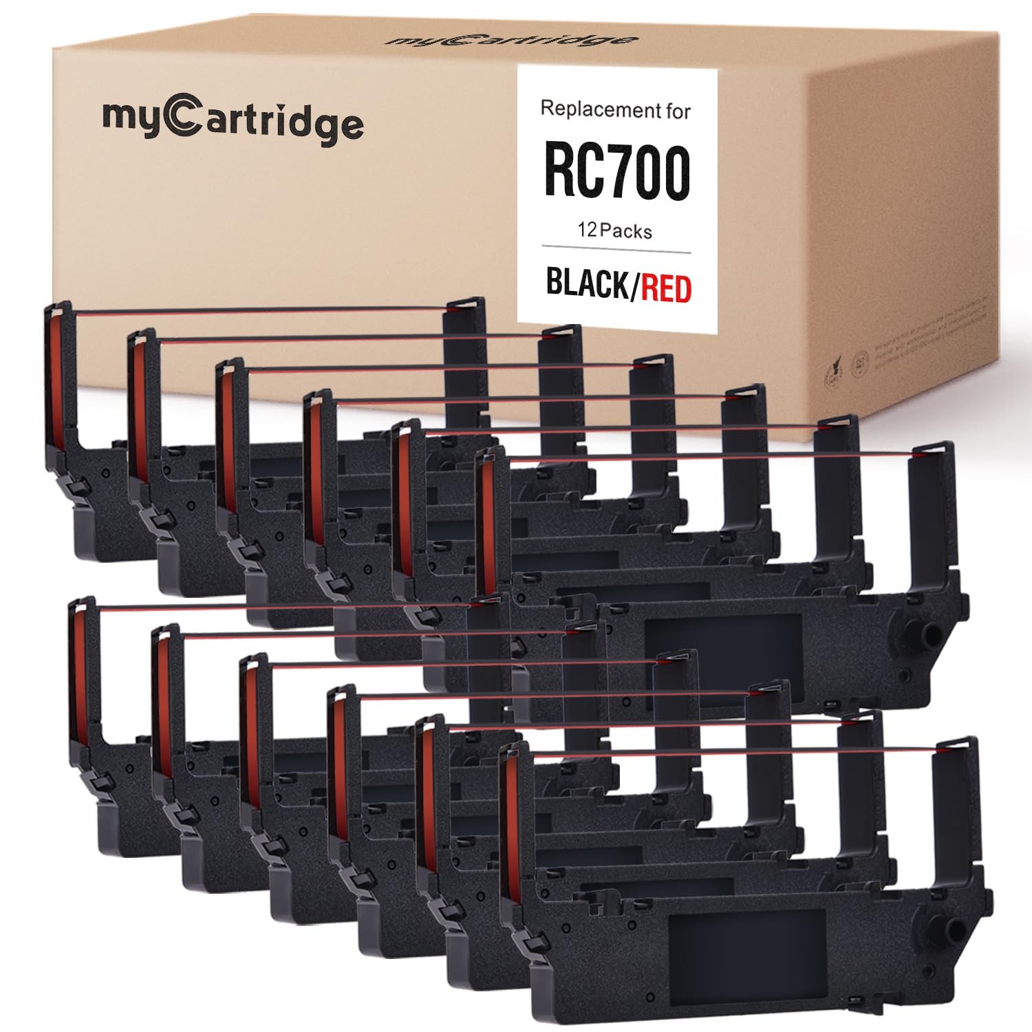 myCartridge Replacement for SP700 RC700 High-Yield Printer Ribbon,12-Pack | C...