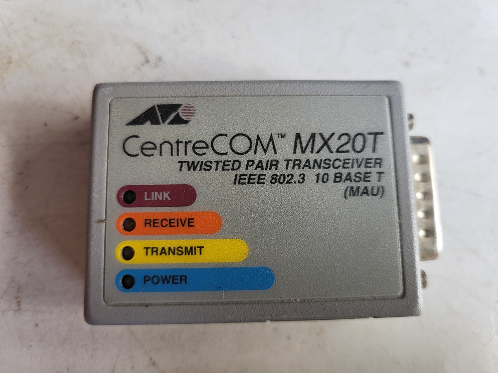 Allied Telesis CentreCOM AT-MX20T Twisted Pair Transceiver IEEE 802.3, 10 Base T
