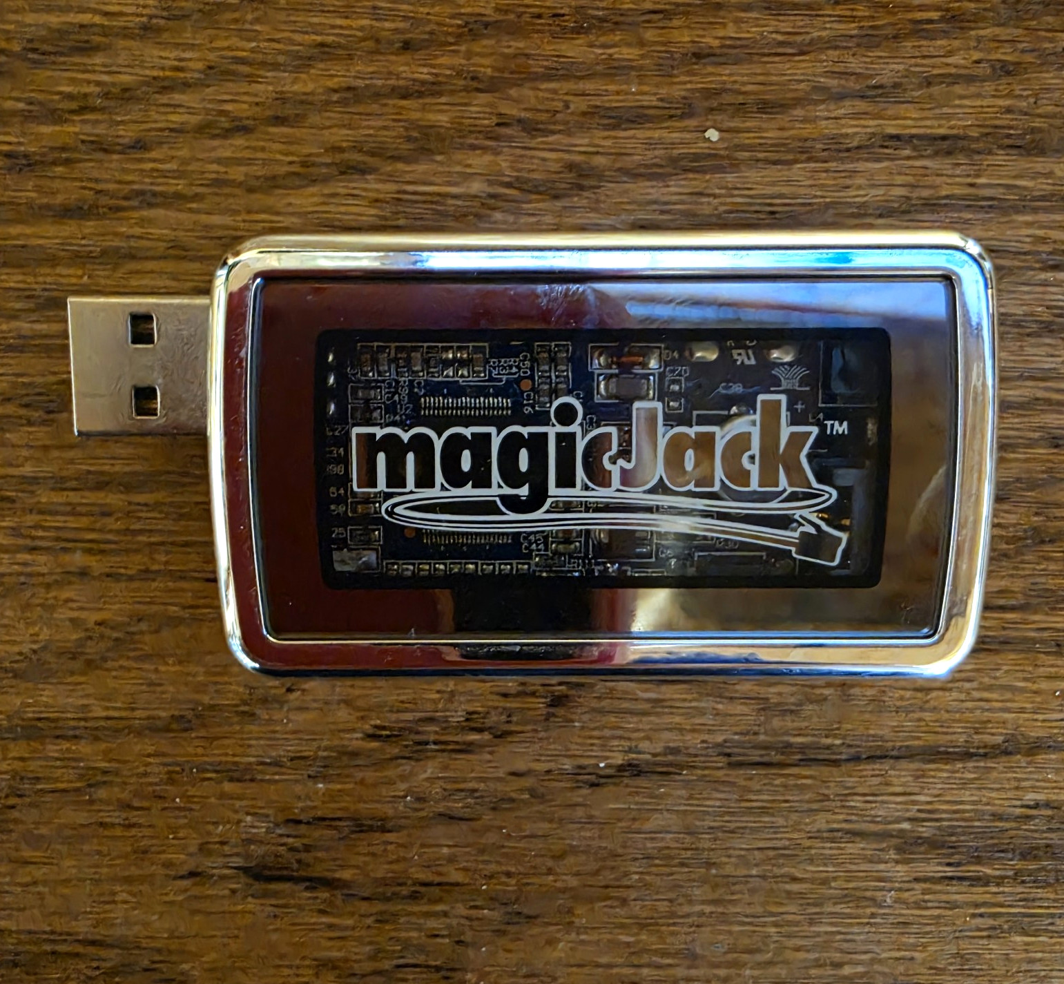 magicJack A921 VoIP Home Phone Adapter, USB Interface, 1 Line, Silver