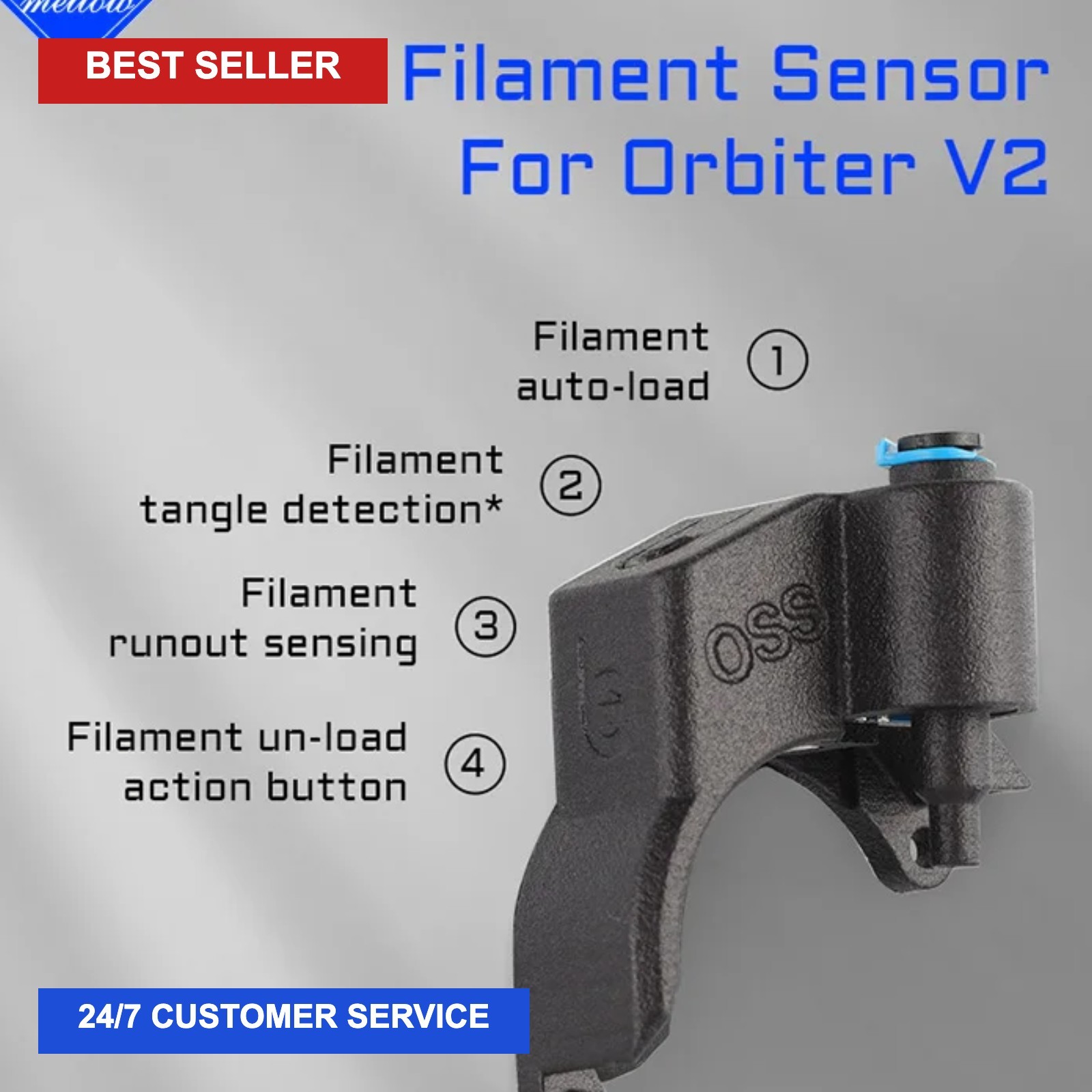Mellow LDO Orbiter V2 Extruder Smart Filament Sensor V4.2 Kits Detect Stuck