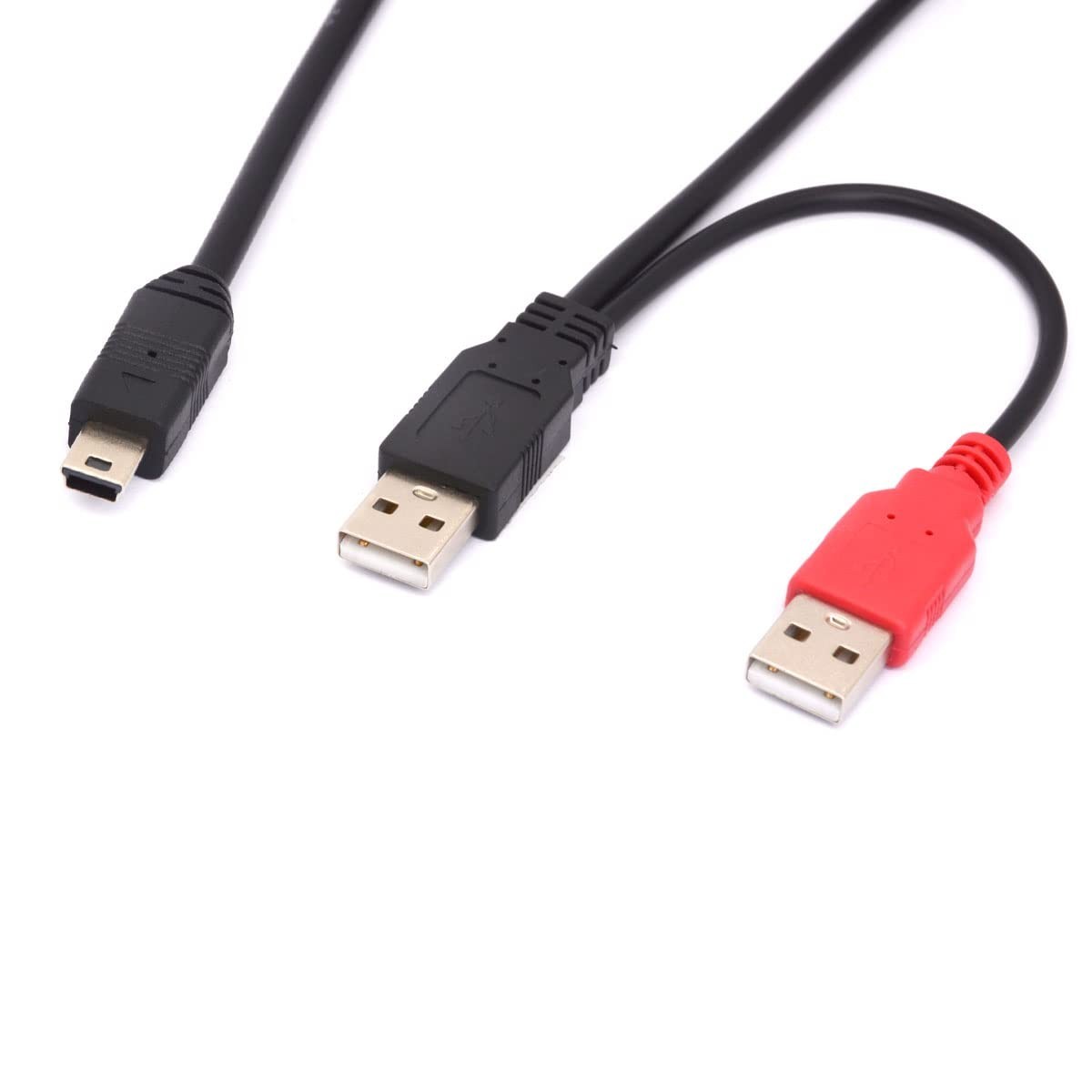 StarTech.com 1 ft USB Y Cable for External Hard Drive - USB A to mini B - USB