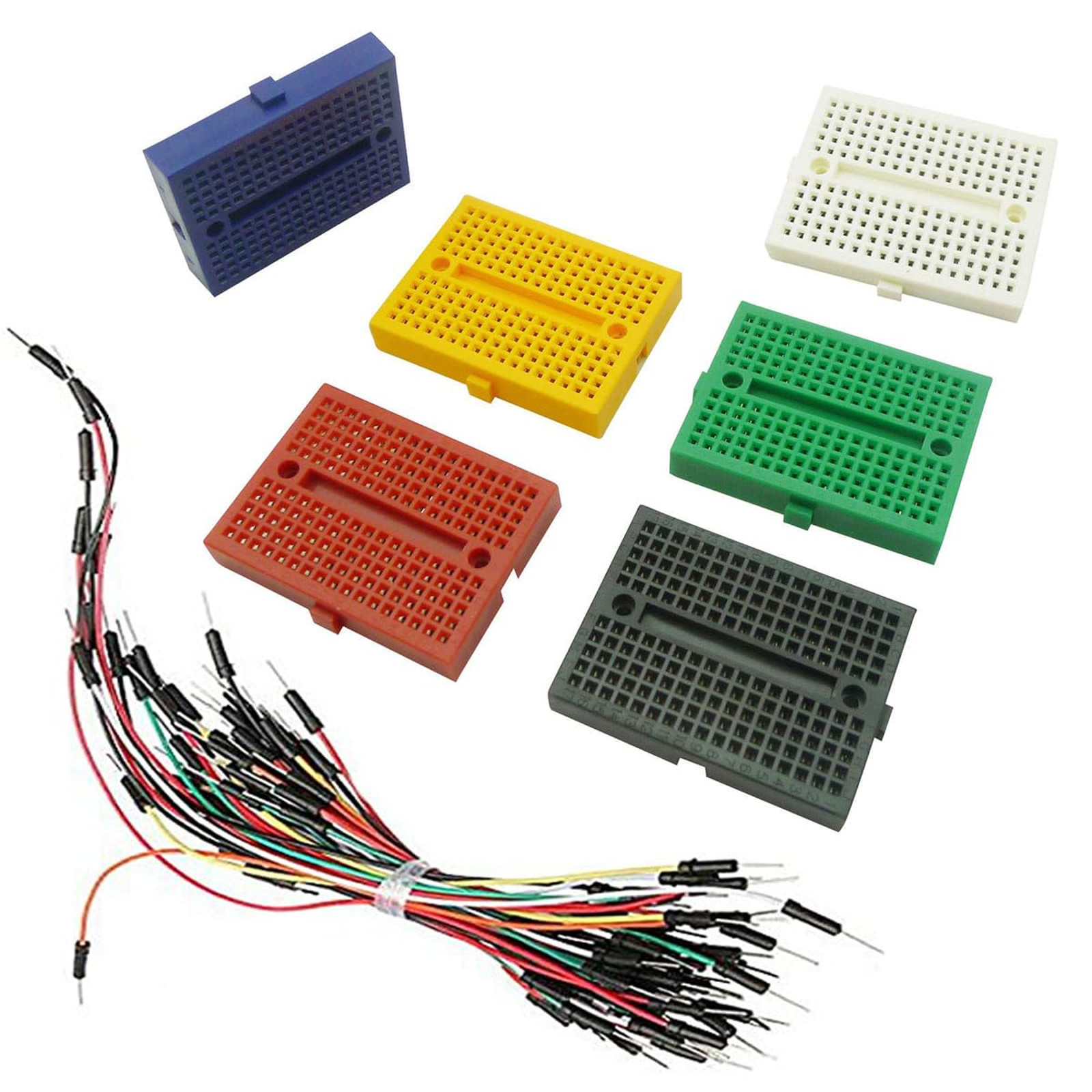 6PCS Mini Breadboard Kit Solderless Prototype Board with 170 Tie Points and 65