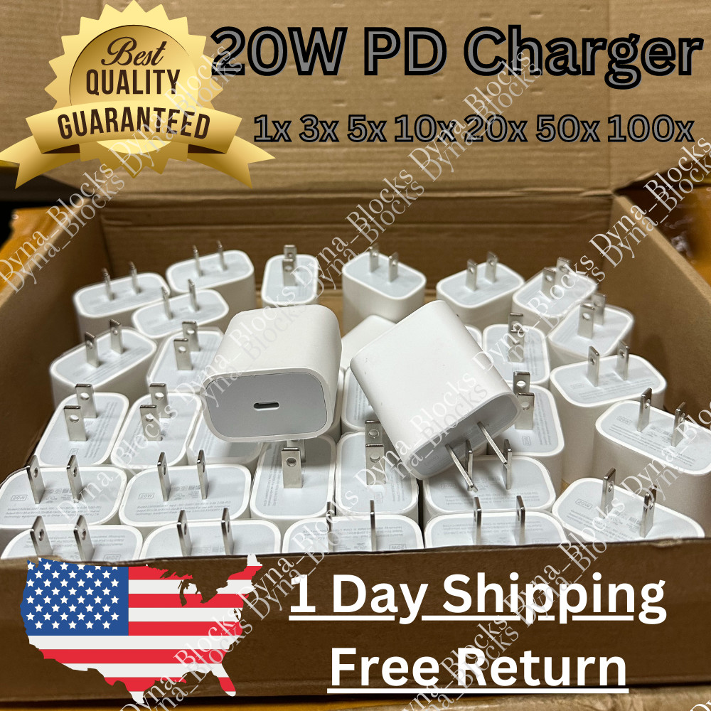 20W USB Type C Power Adapter Fast Charger Cube Block For iPhone iPad Android Lot