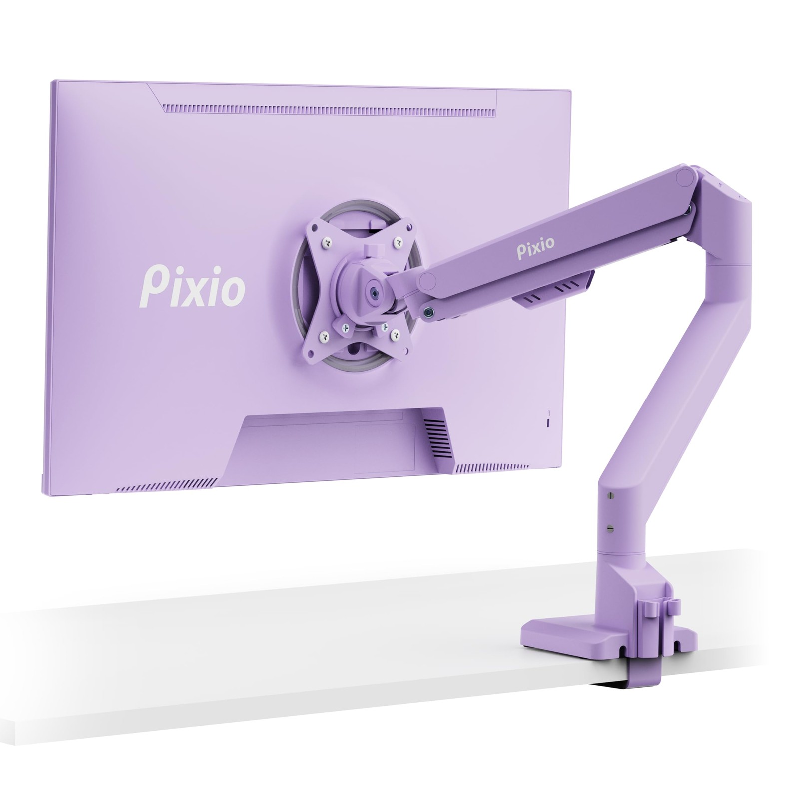 PS1S Wave Purple Single Monitor Arm Stand Desk Mount - Fits up to 32 inches M...