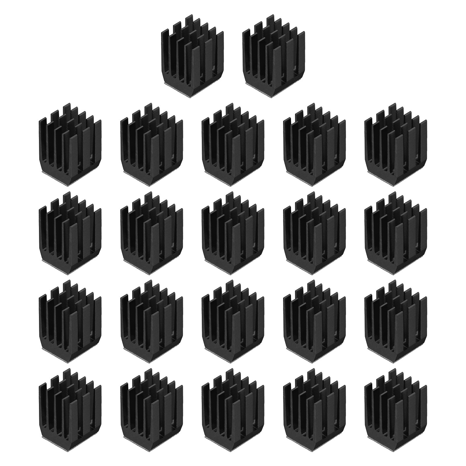 22Pcs 9x9x12mm Heatsink Aluminum Radiator Heat Sink Black