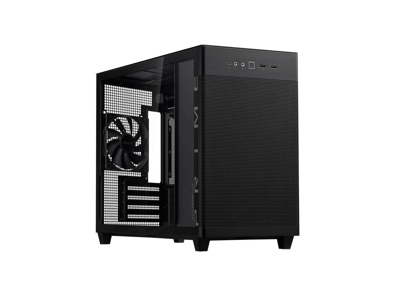 ASUS Prime AP201 Black MicroATX Tempered Glass Edition Computer PC Case