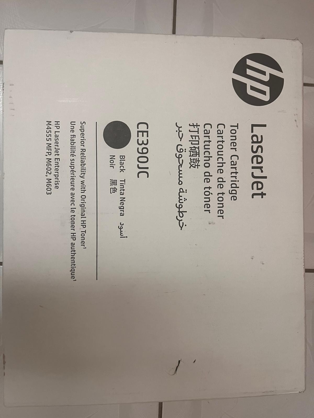 ORIGINAL HP LASERJET ENTERPRISE CE390JC BLACK TONER - M4555 MFP, M602,M603
