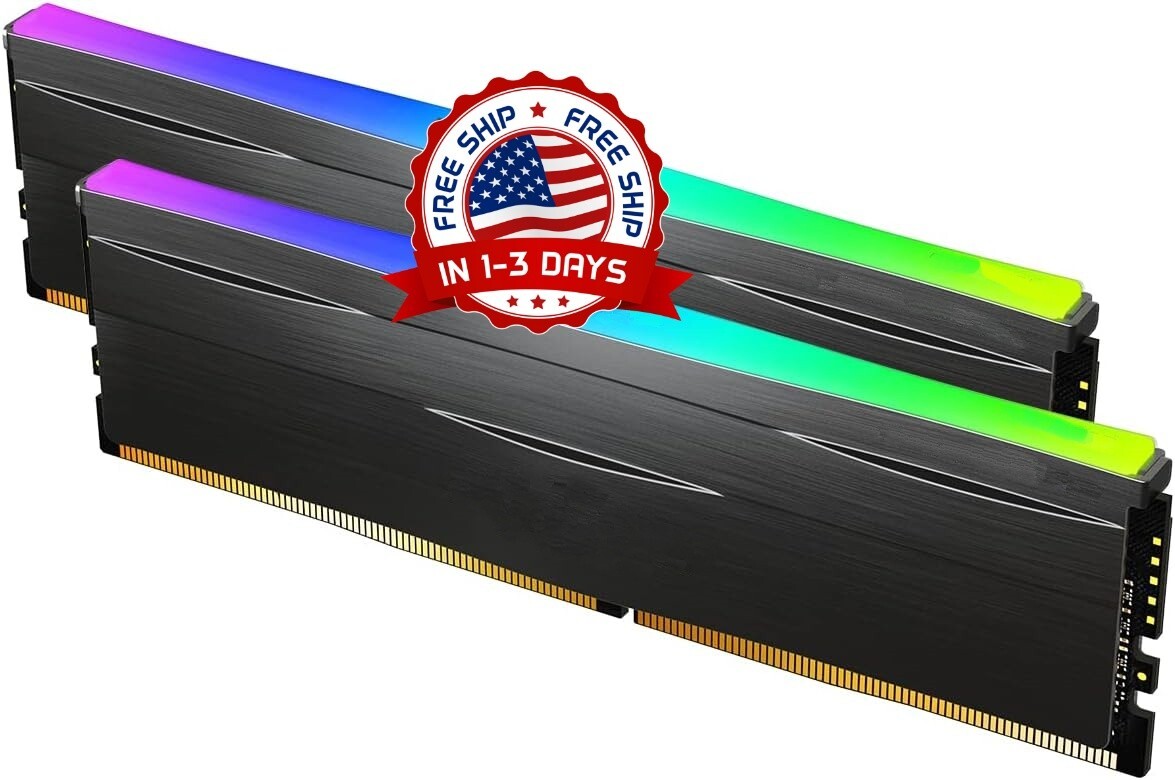 Módulo de memoria RAM para escritorio con disipador de calor color negro NEW US