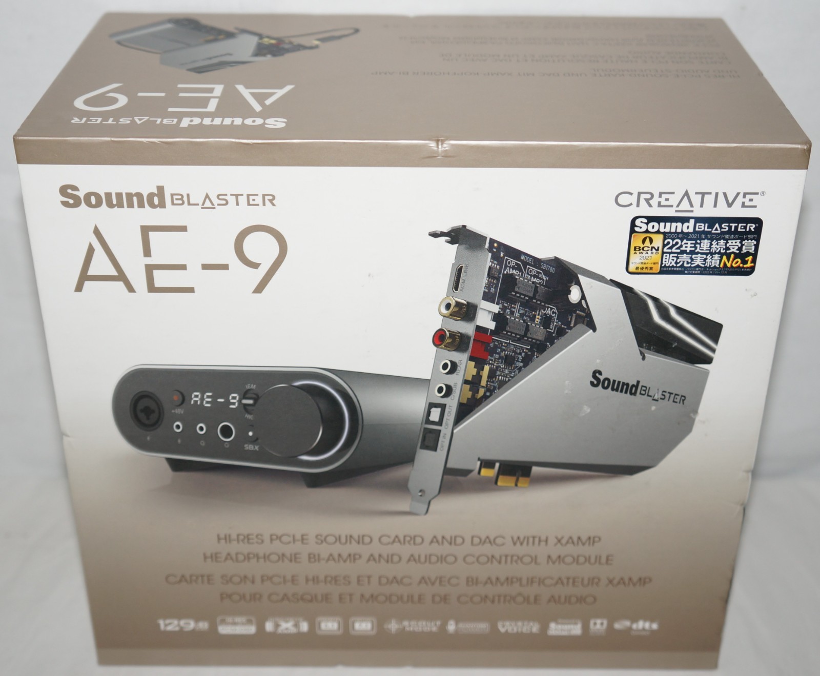 New Creative Labs Sound Blaster AE-9 PCIe Sound Card w/Audio Control Module