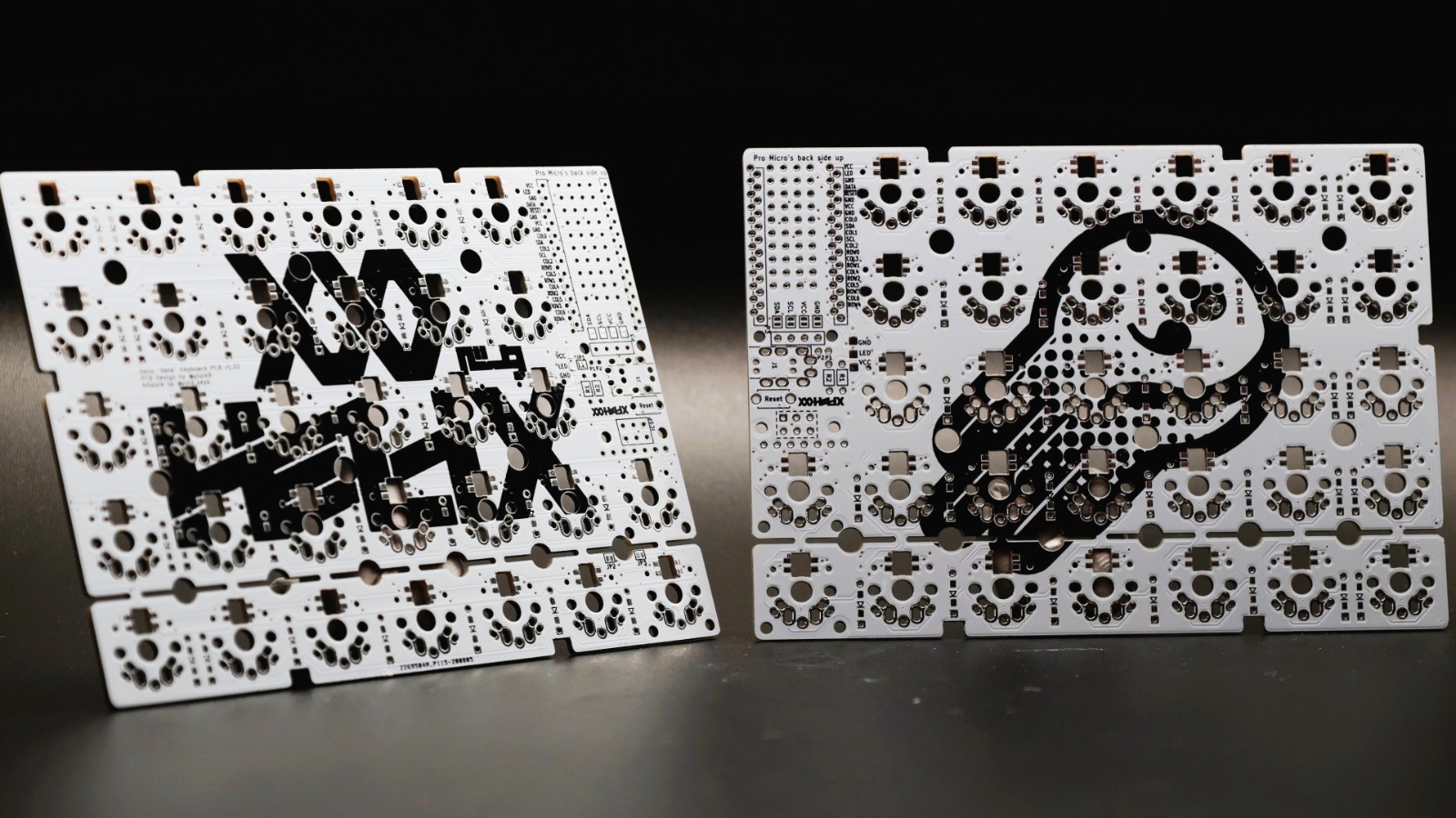 Helix Split Keyboard PCB Pair 64 Key OLED Ergonomic DIY Mechanical QMK White