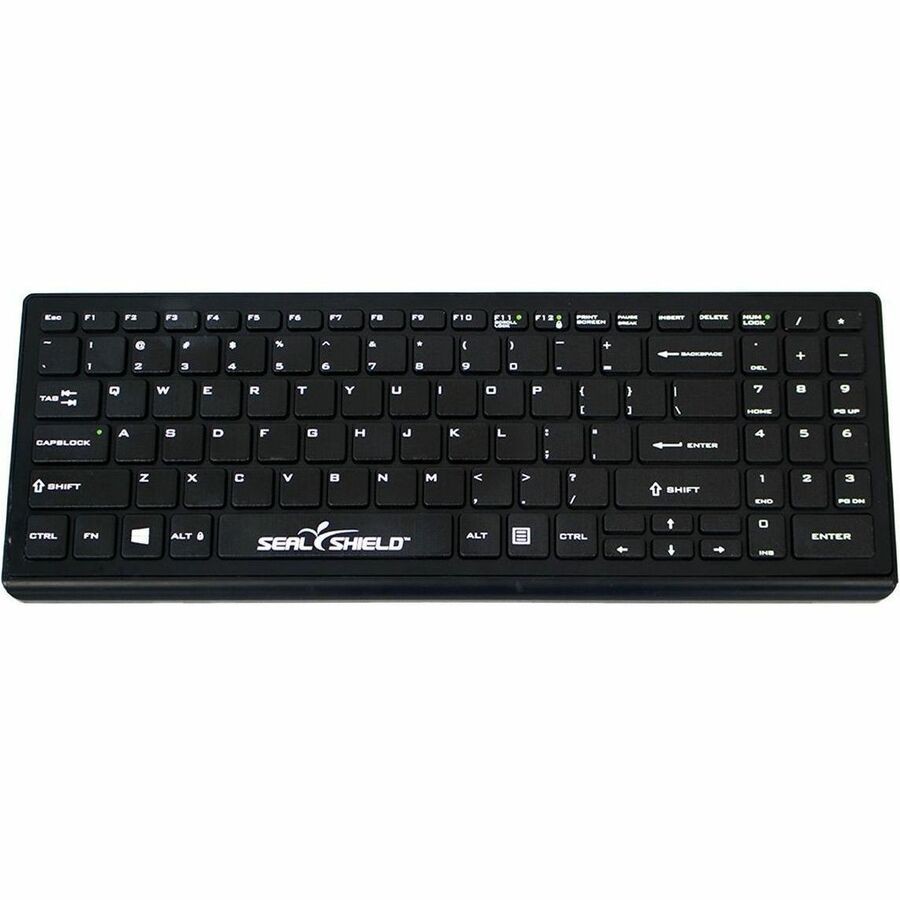 Seal Shield Cleanwipe Pro Waterproof Keyboard, Black SSKSV101PRO