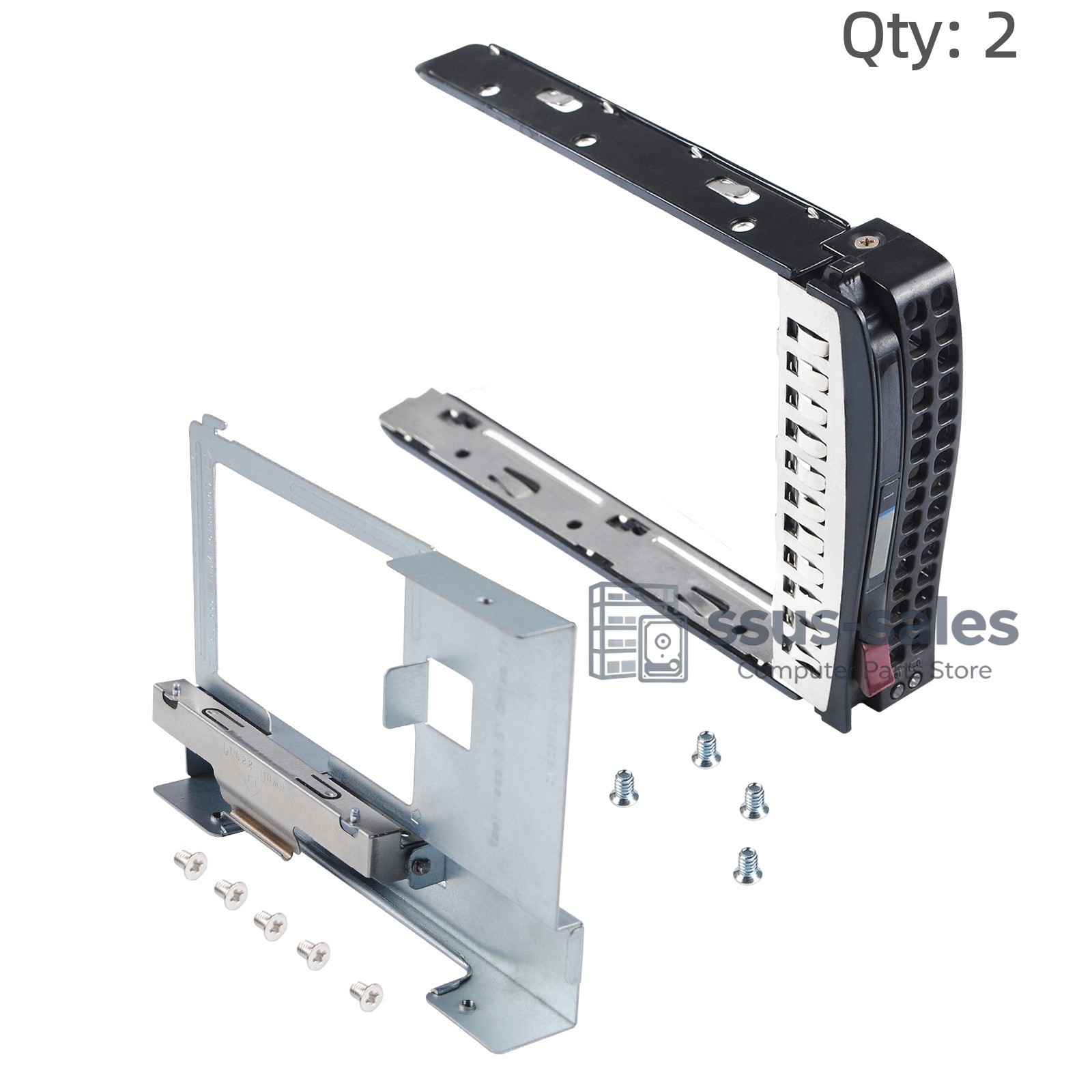 2X For Supermicro 3.5"Drive Tray +3.5"to 2.5" Adapter Combo MCP-220-00043-0N