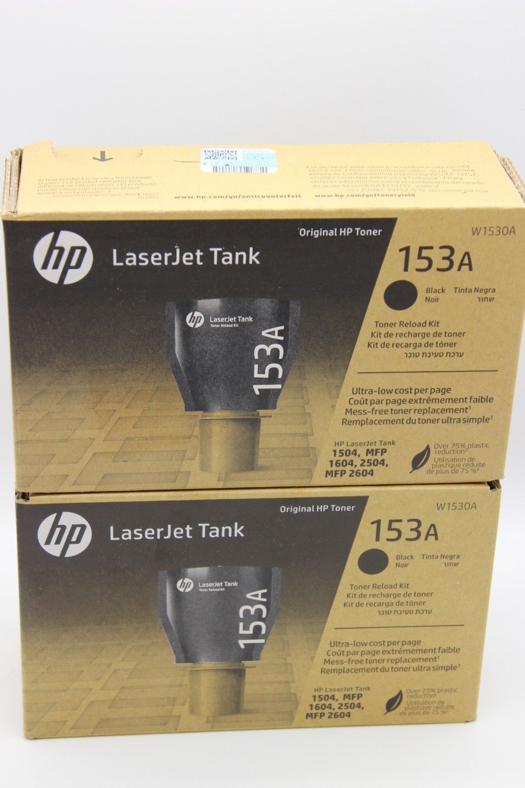 2-Pack Genuine HP 153A Black LaserJet Tank Toner Reload Kit