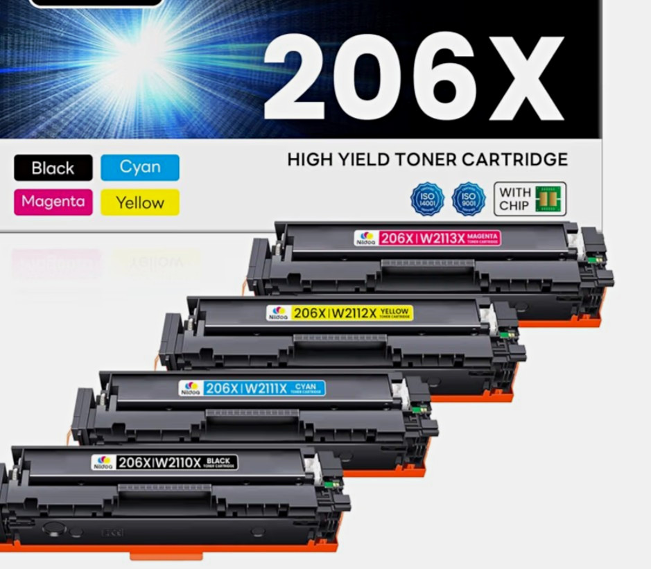 206X High Yield 4 Pack Compatible Replacement for Pro MFP NO CHIP