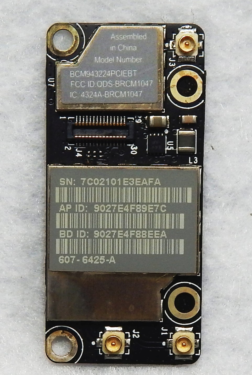 BroadCom BCM943224PCIEBT ~ WiFi 802.11a/b/g/n WLAN w/Bluetooth ~ BCM43224