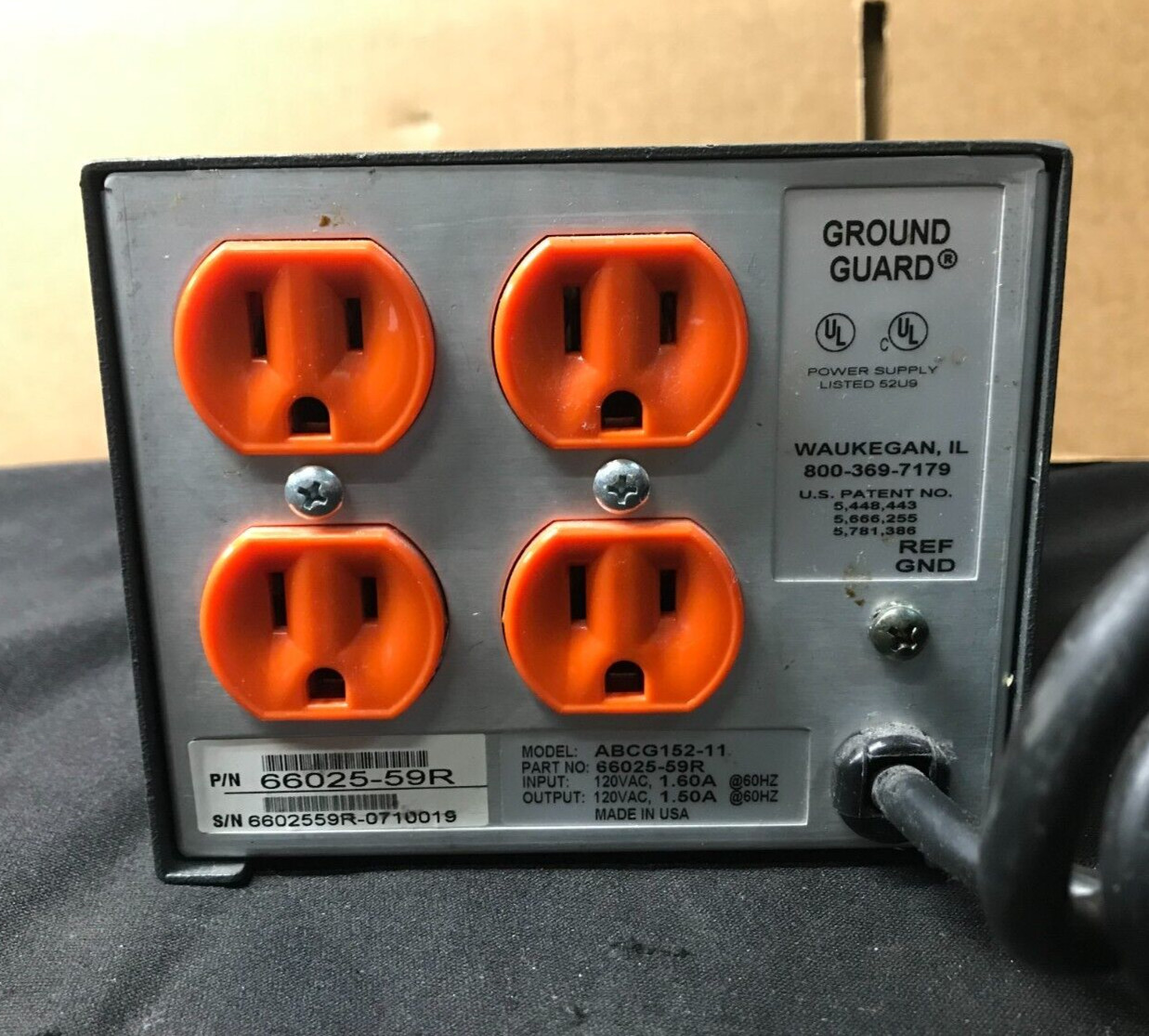 AMETEK DataWave ABCG152-11 Powervar Ground Guard Power Conditioner 66025-59R